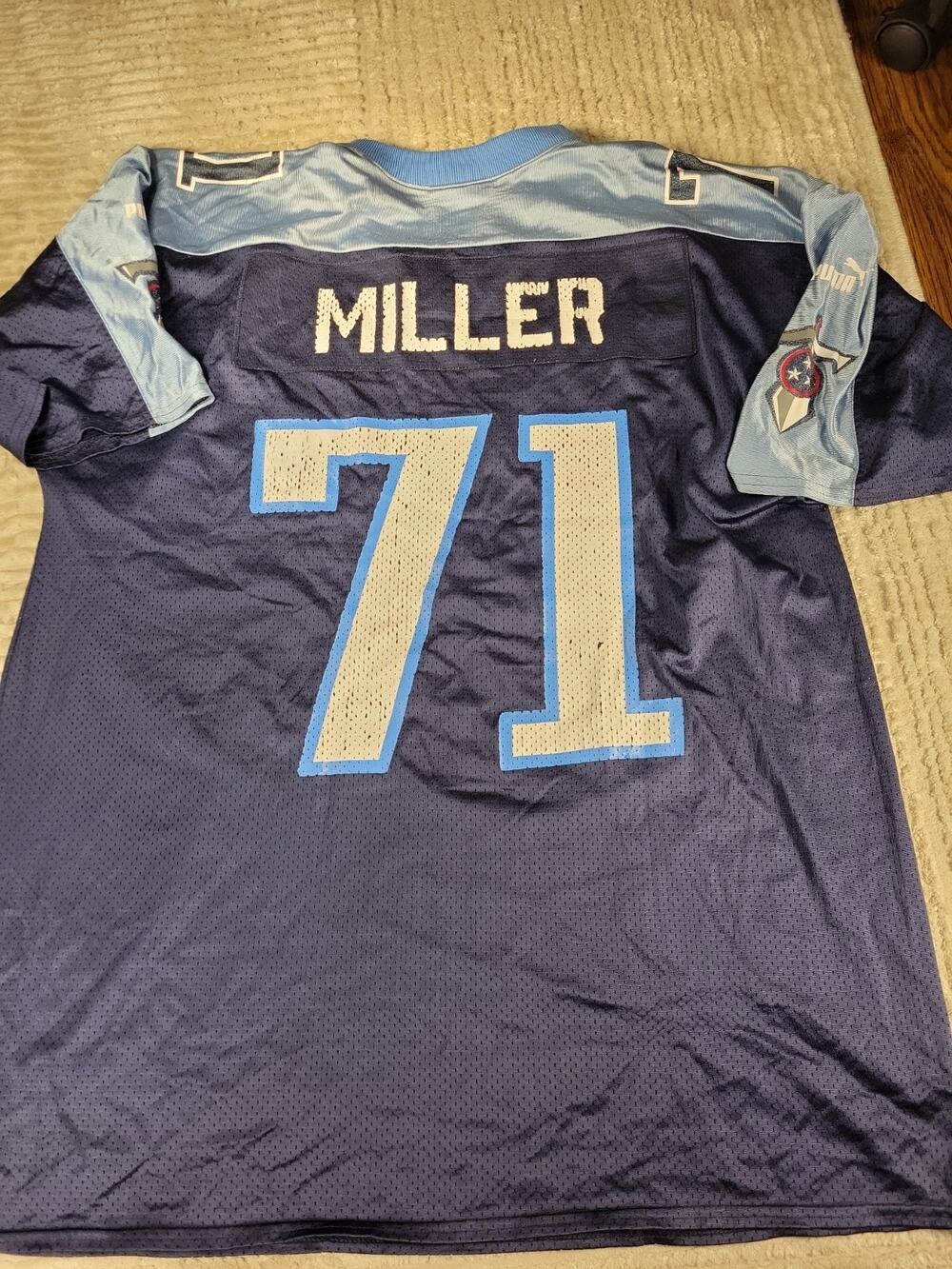 Puma Fred Miller Tennessee Titans Football Jersey Mens Size XL Adult Extra-large